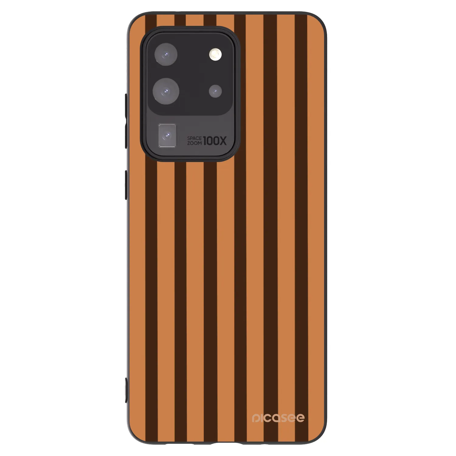 Picasee Μαύρη θήκη σιλικόνης για Samsung Galaxy S20 Ultra 5G G988F - Caramel lines