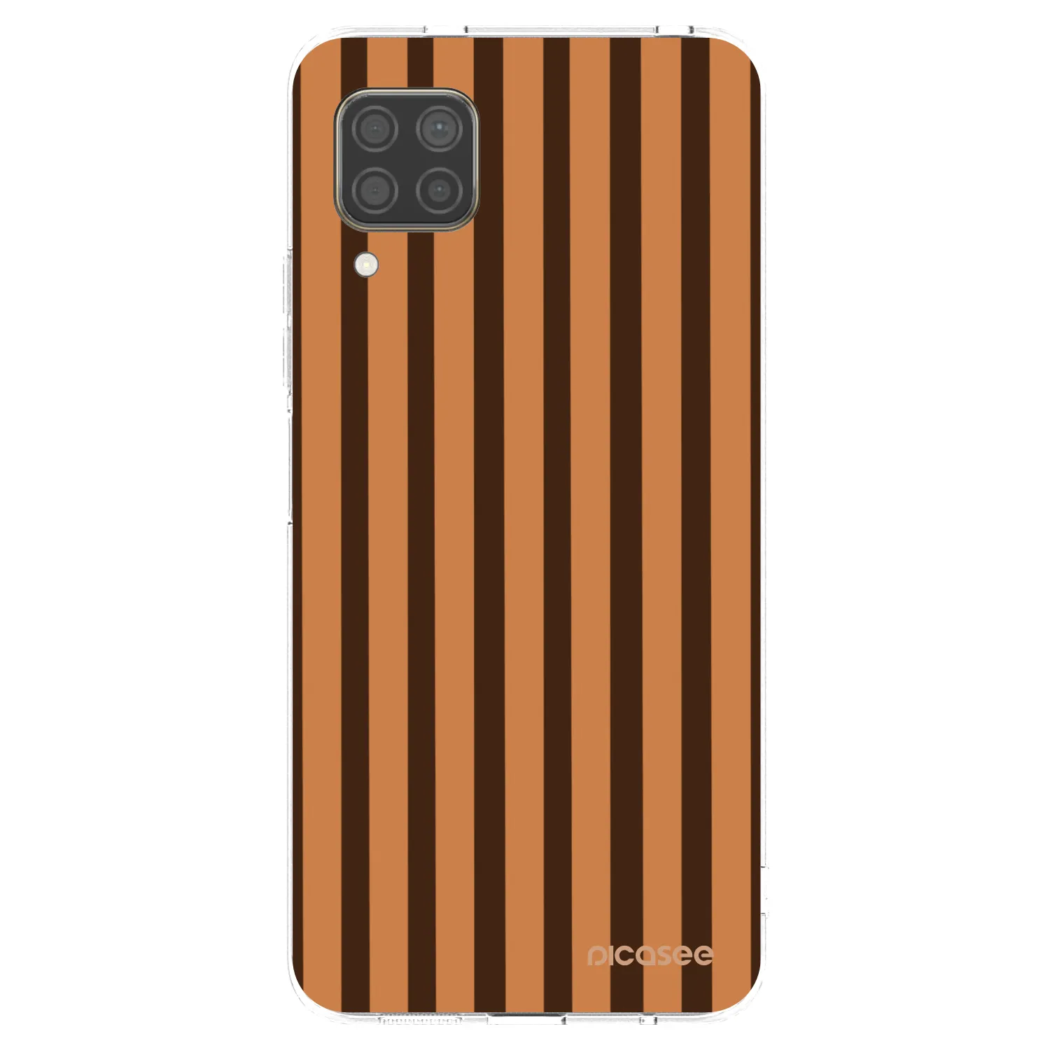 Picasee διαφανής θήκη σιλικόνης Huawei P40 Lite - Caramel lines