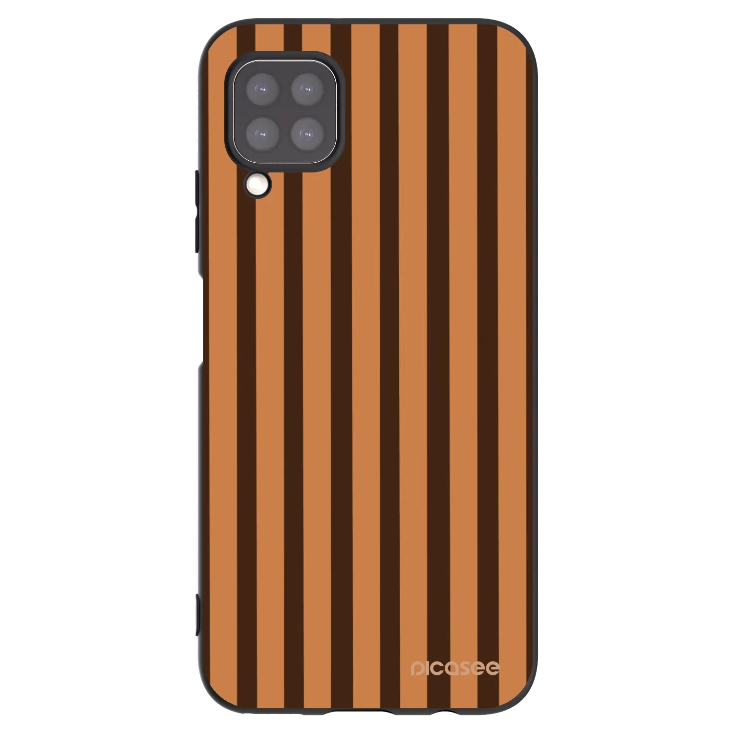 Picasee Μαύρη θήκη σιλικόνης για Huawei P40 Lite - Caramel lines