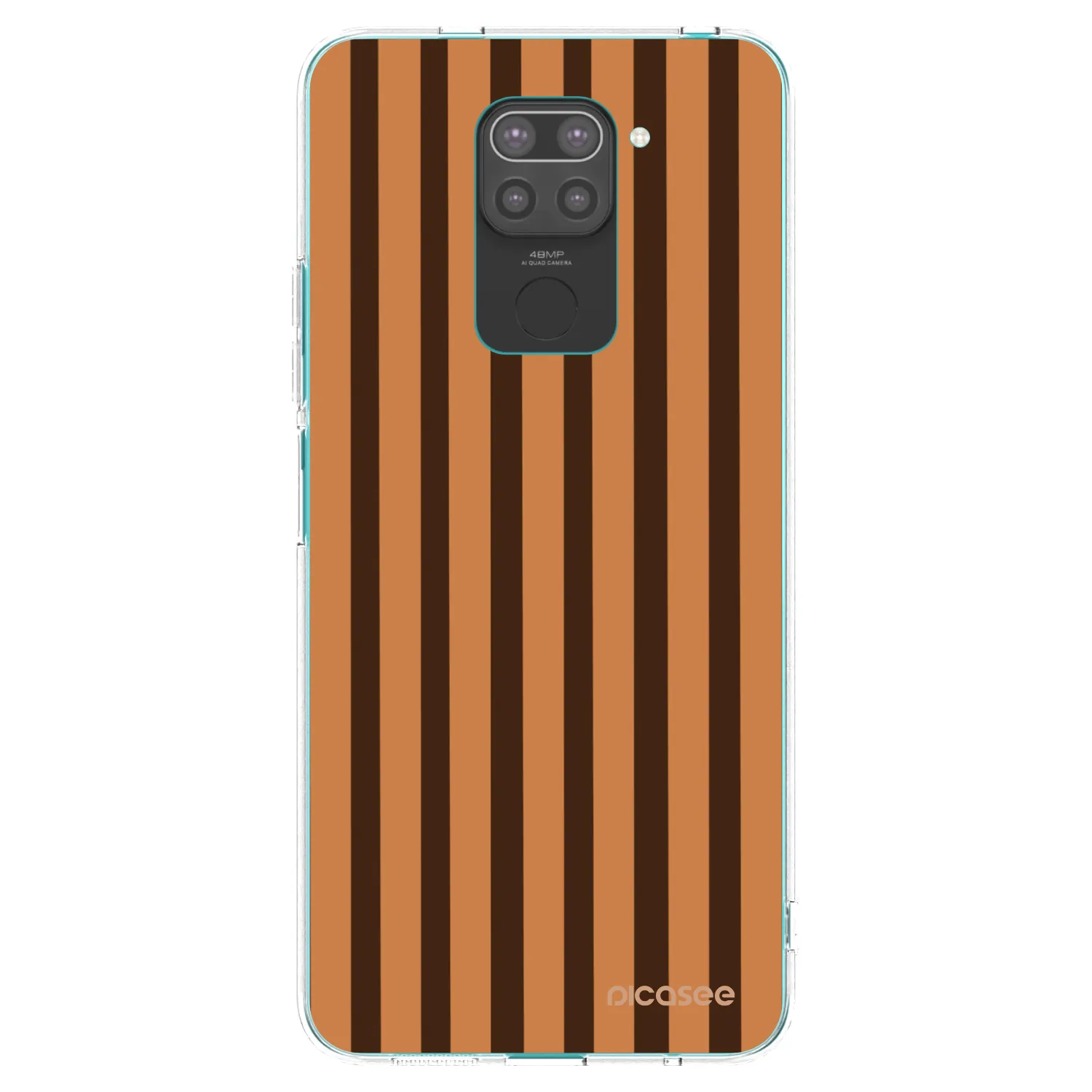Picasee Μαύρη θήκη σιλικόνης για Xiaomi Redmi Note 9 - Caramel lines