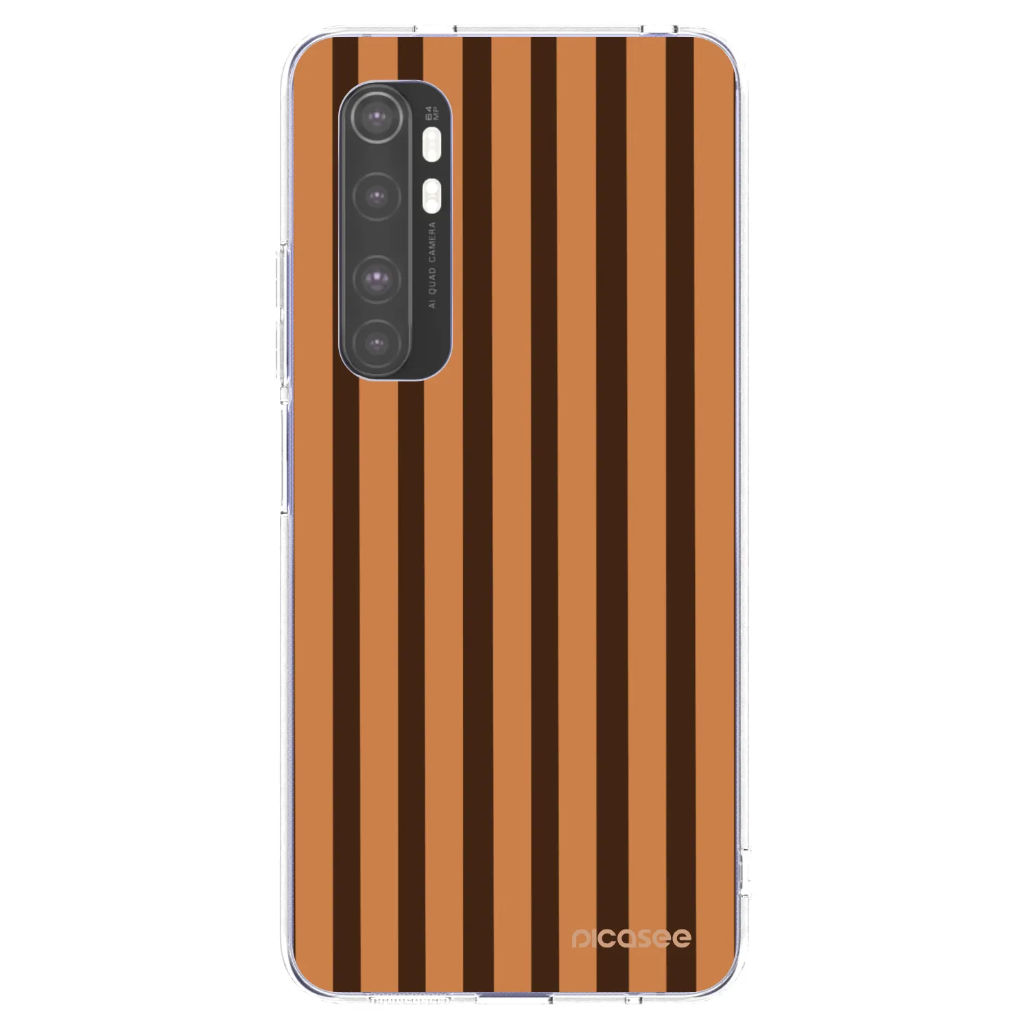 Picasee διαφανής θήκη σιλικόνης Xiaomi Mi Note 10 Lite - Caramel lines