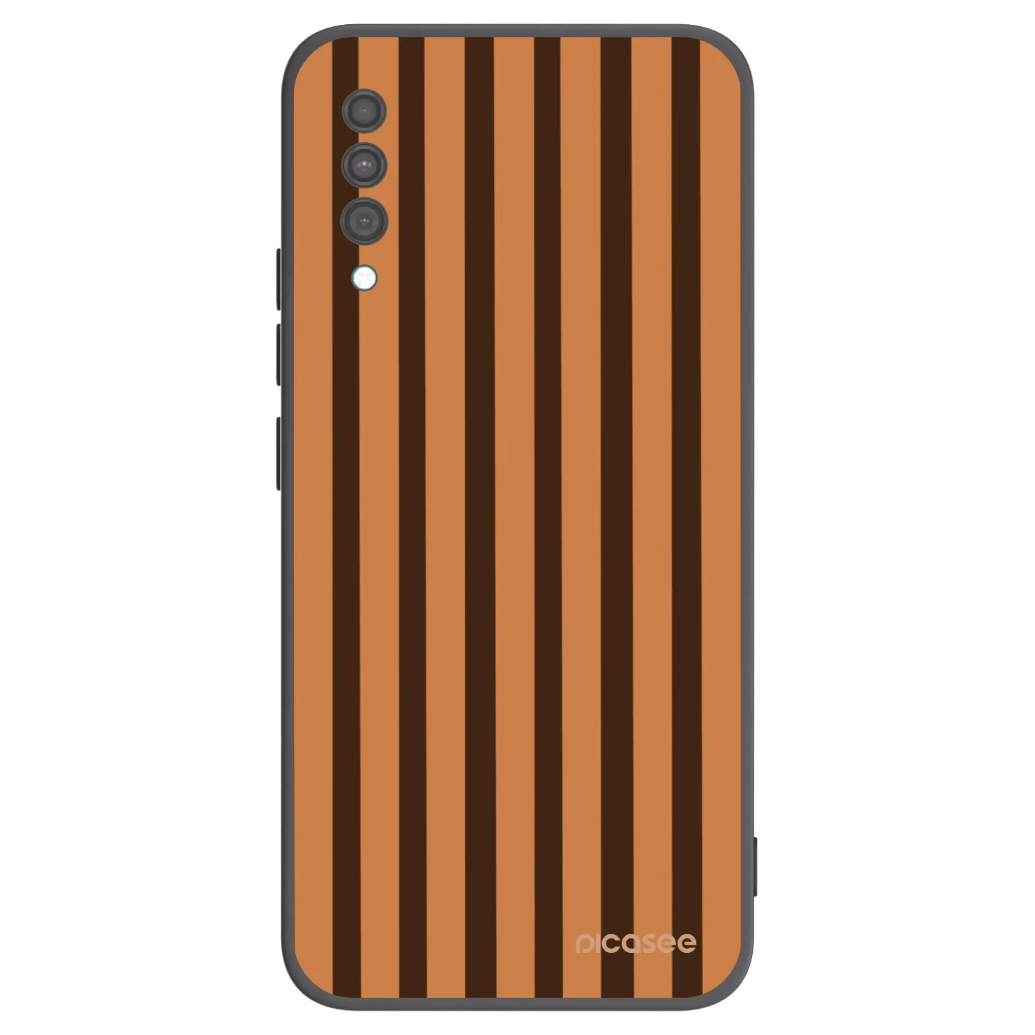 Picasee Μαύρη θήκη σιλικόνης για Samsung Galaxy A30s A307F - Caramel lines