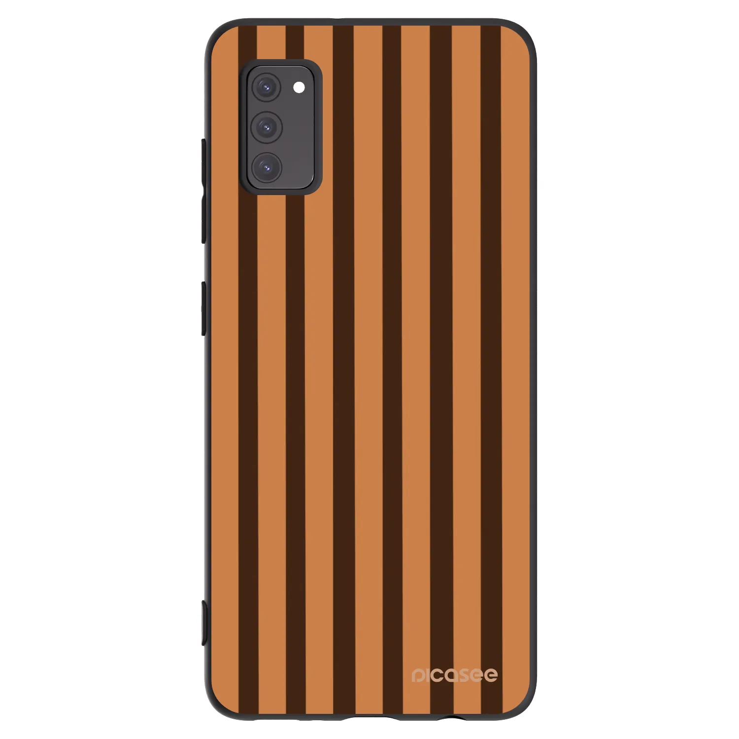 Picasee Μαύρη θήκη σιλικόνης για Samsung Galaxy A41 A415F - Caramel lines