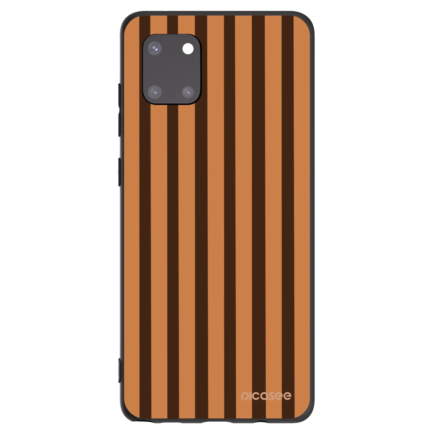 Picasee Μαύρη θήκη σιλικόνης για Samsung Galaxy Note 10 Lite N770F - Caramel lines
