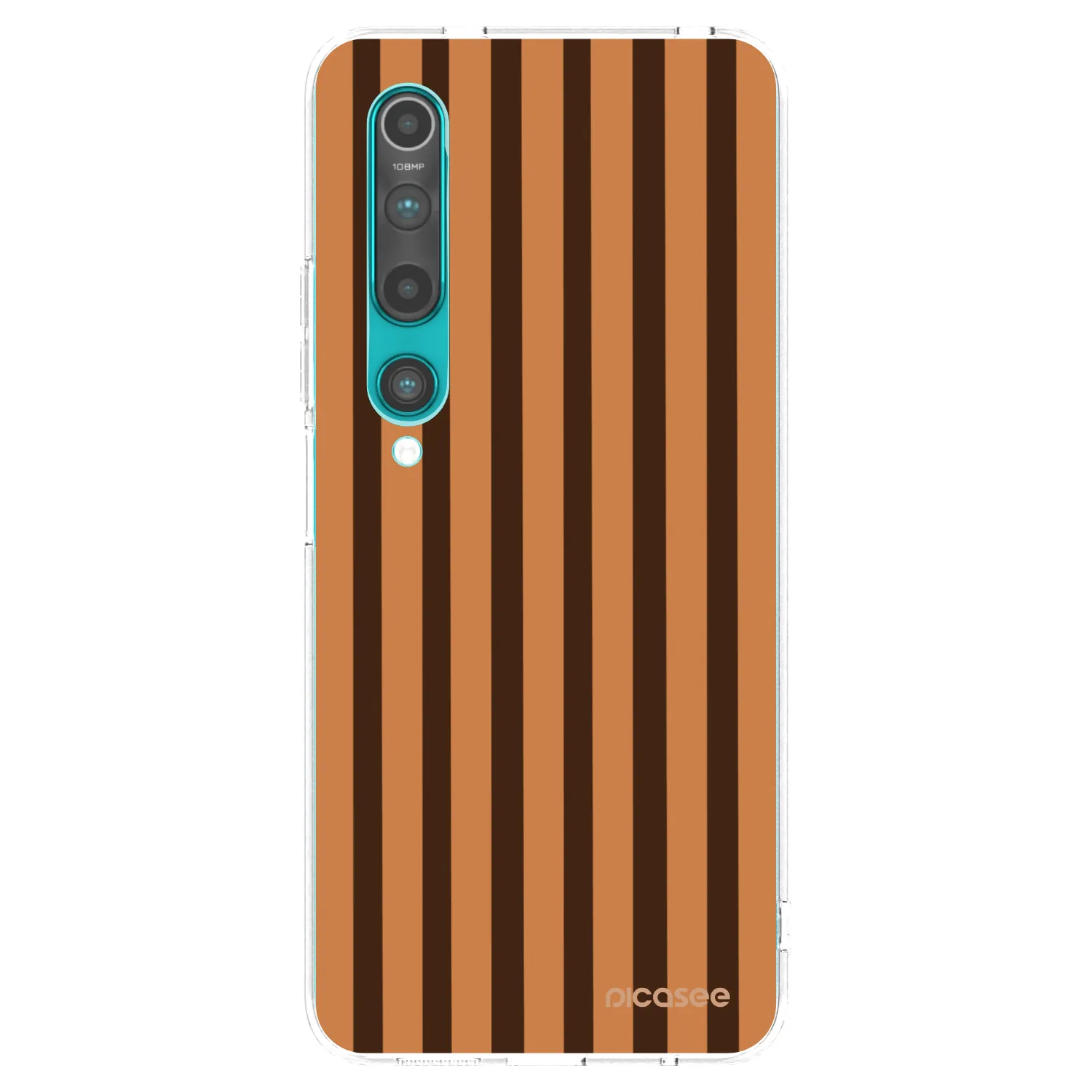 Picasee διαφανής θήκη σιλικόνης Xiaomi Mi 10 - Caramel lines