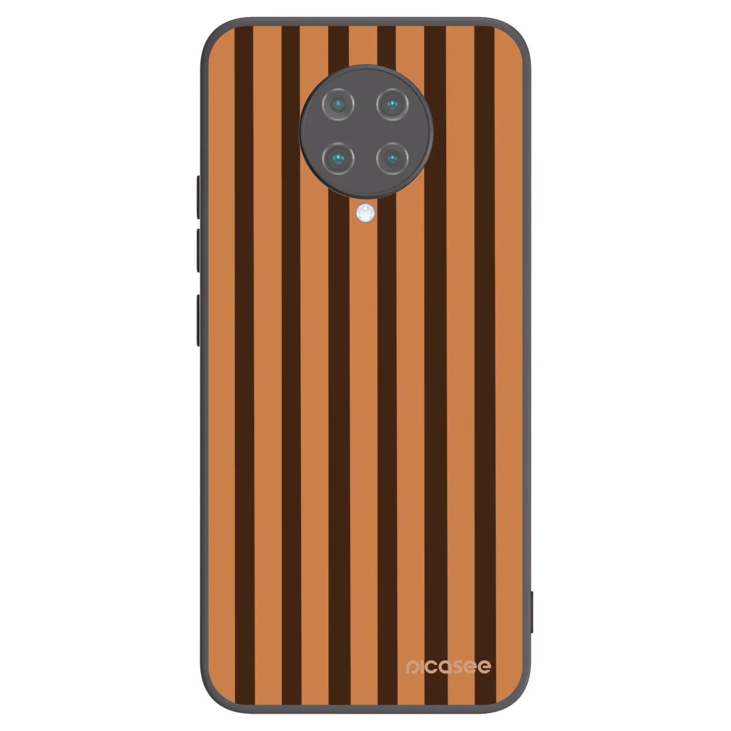 Picasee Μαύρη θήκη σιλικόνης για Xiaomi Poco F2 Pro - Caramel lines