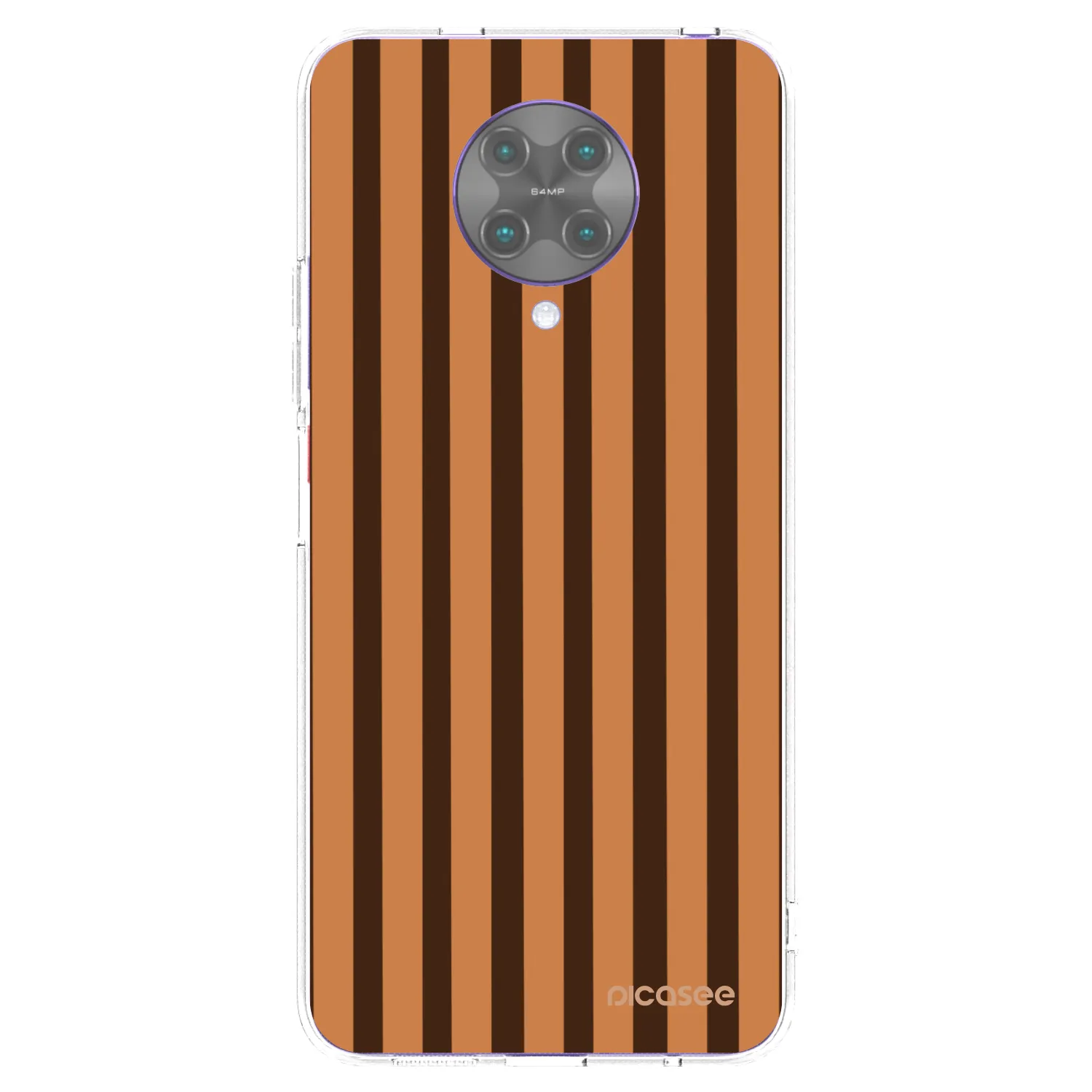 Picasee διαφανής θήκη σιλικόνης Xiaomi Poco F2 Pro - Caramel lines