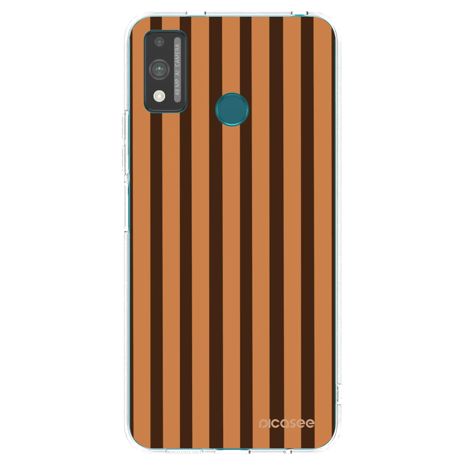Picasee διαφανής θήκη σιλικόνης Honor 9X Lite - Caramel lines