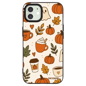 Picasee Μαύρη θήκη σιλικόνης για Apple iPhone 12 - Fall vibes