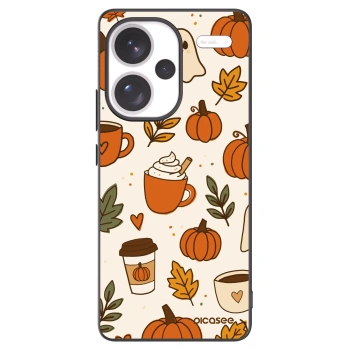 Picasee Μαύρη θήκη σιλικόνης για Xiaomi Redmi Note 13 Pro+ 5G - Fall vibes