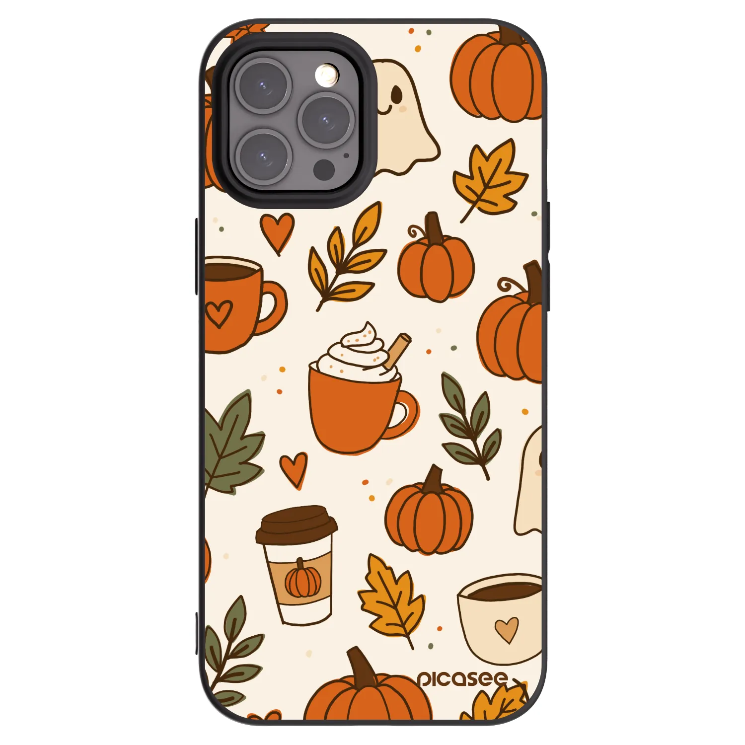 Picasee Μαύρη θήκη σιλικόνης για Apple iPhone 12 Pro Max - Fall vibes