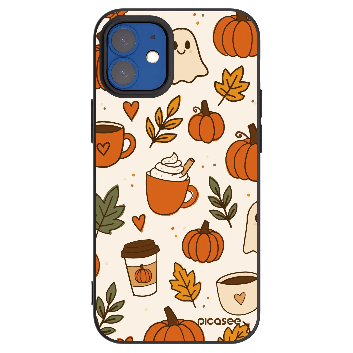 Picasee Μαύρη θήκη σιλικόνης για Apple iPhone 12 mini - Fall vibes