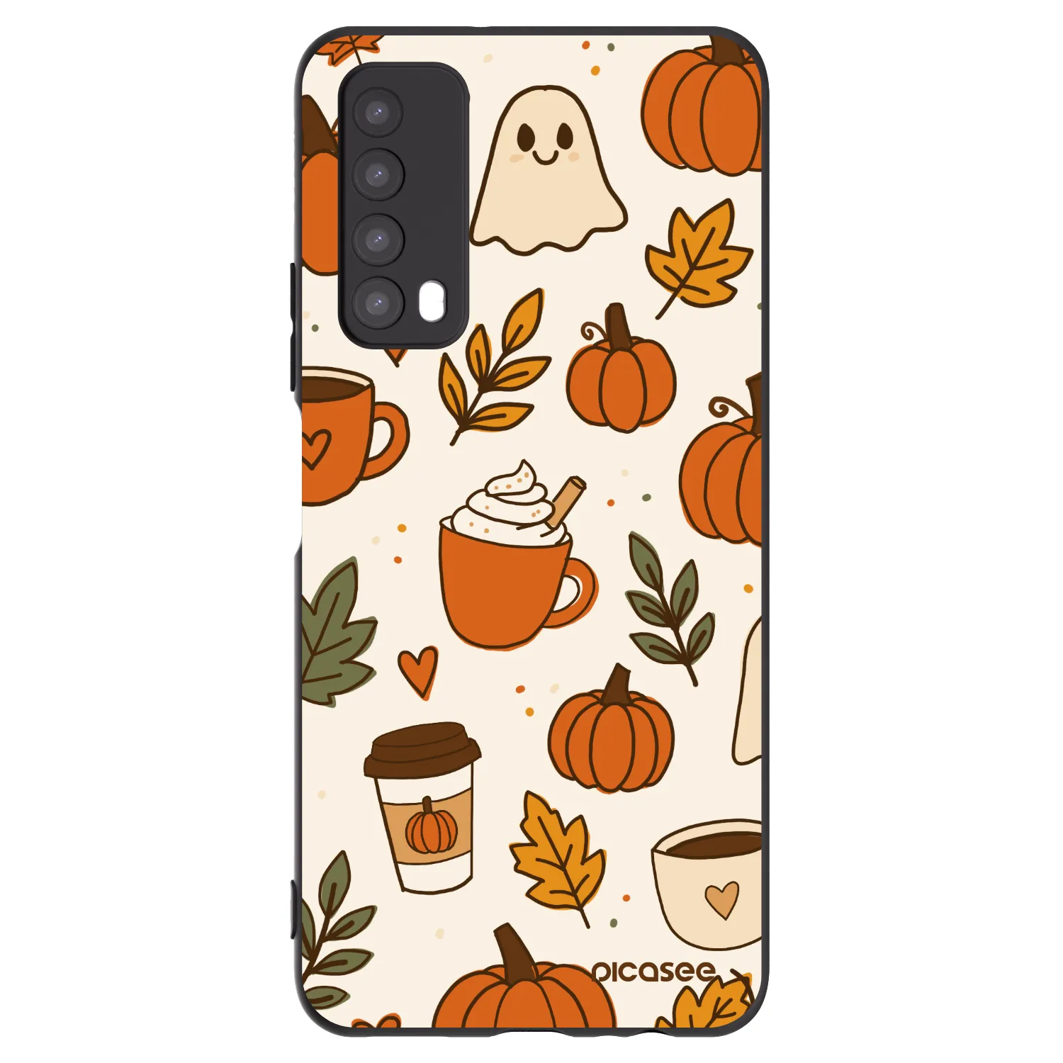 Picasee Μαύρη θήκη σιλικόνης για Huawei P Smart 2021 - Fall vibes