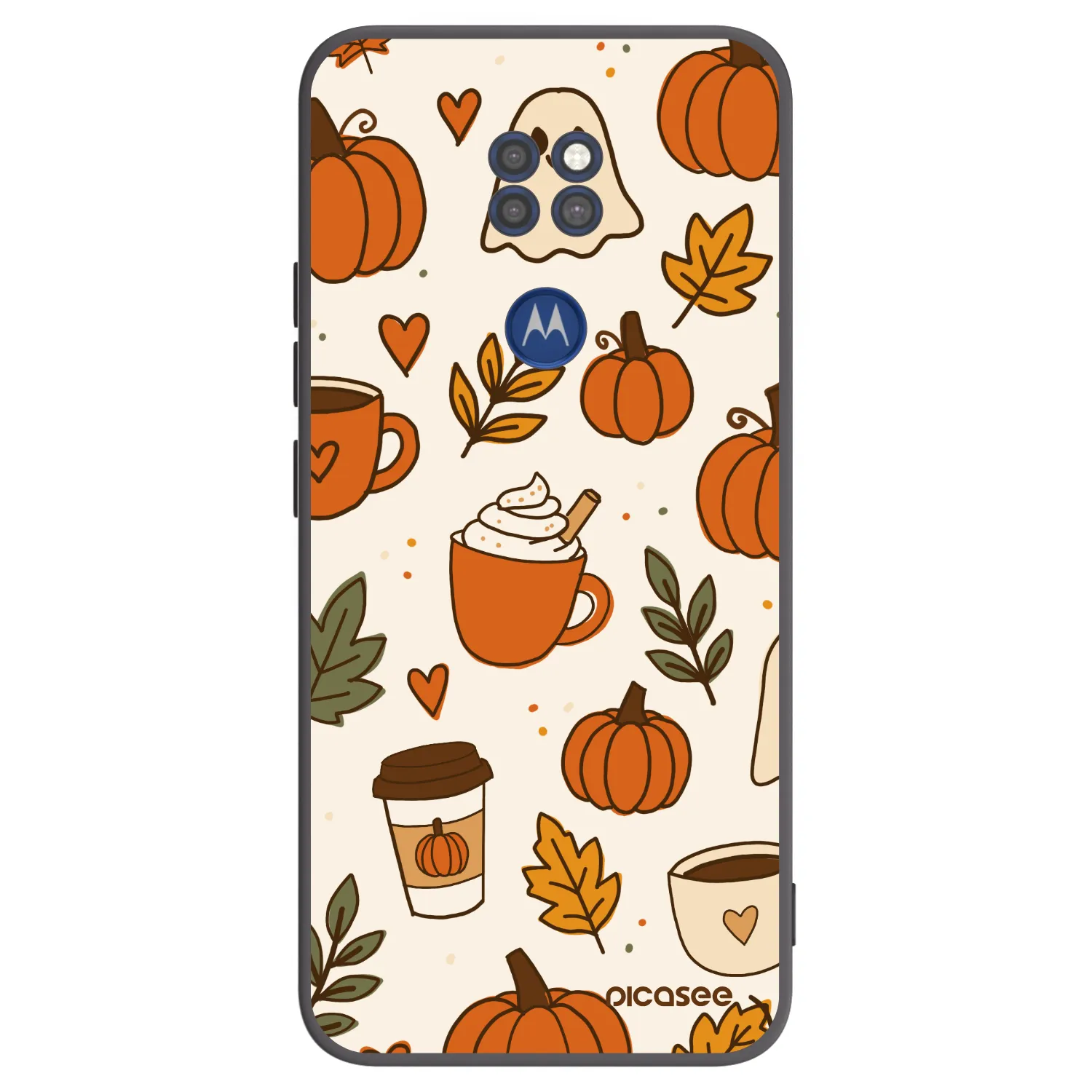 Picasee Μαύρη θήκη σιλικόνης για Motorola Moto G9 Play - Fall vibes