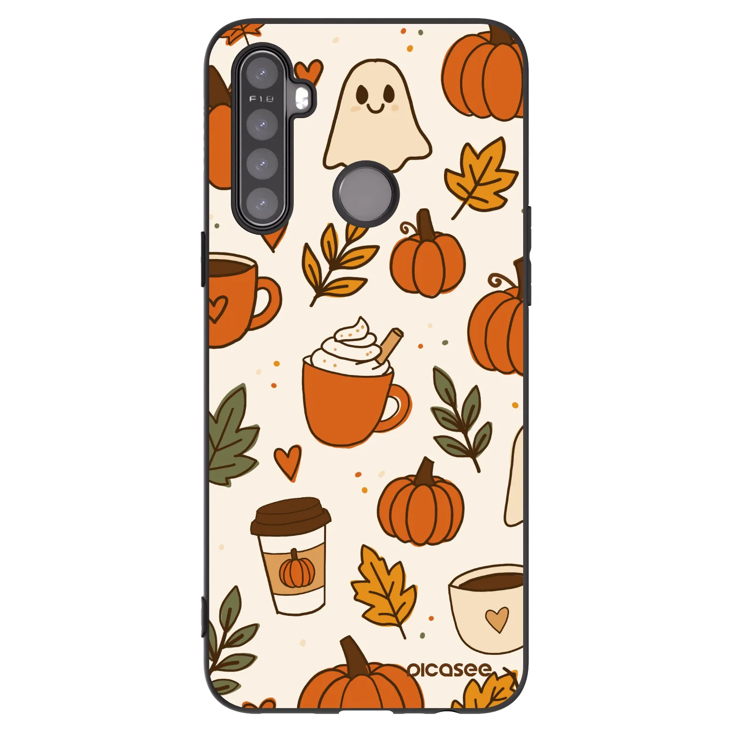 Picasee Μαύρη θήκη σιλικόνης για Realme 6i - Fall vibes