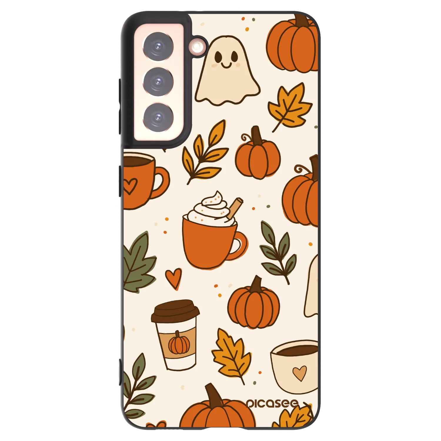 Picasee Μαύρη θήκη σιλικόνης για Samsung Galaxy S21 5G G991B - Fall vibes