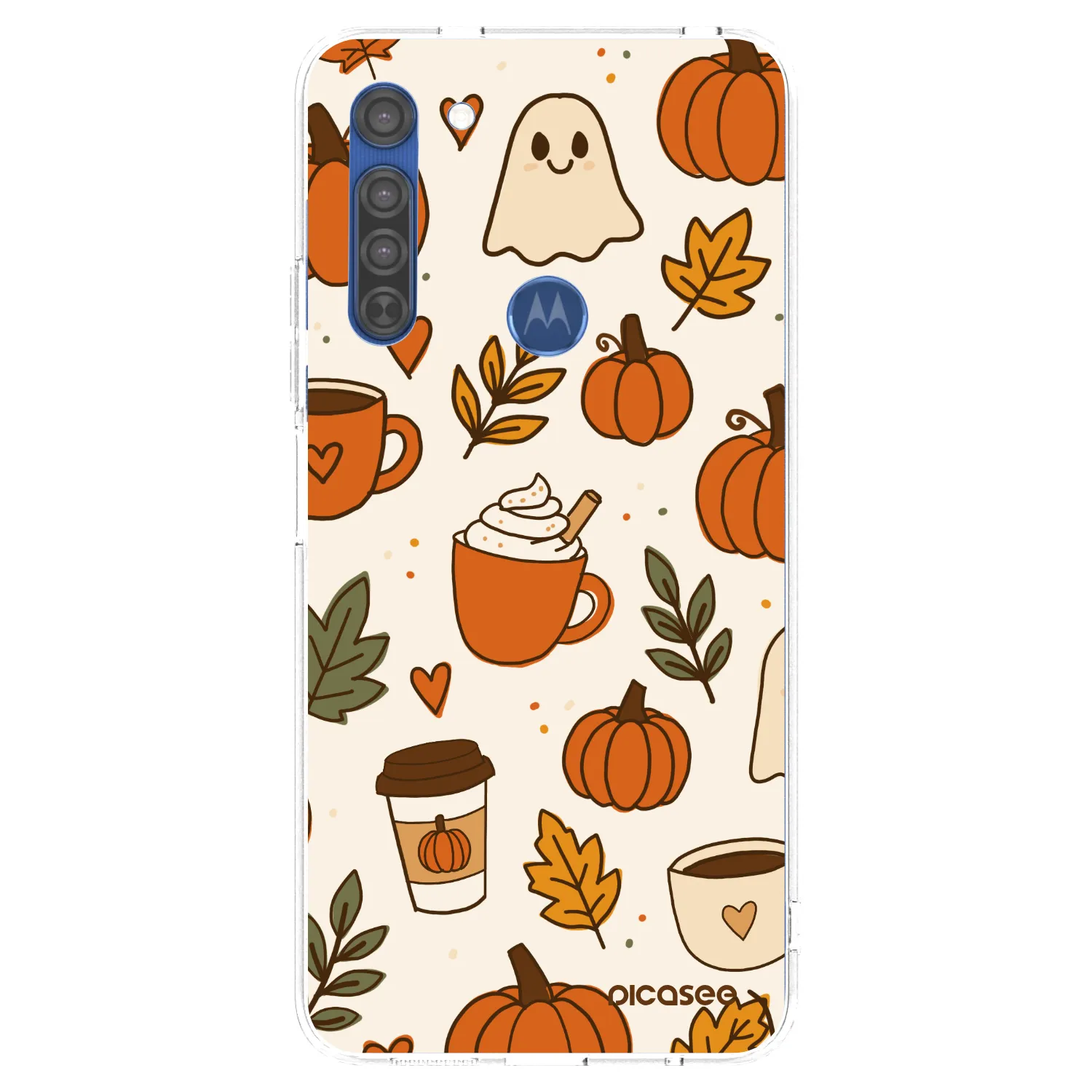 Picasee διαφανής θήκη σιλικόνης Motorola Moto G8 - Fall vibes