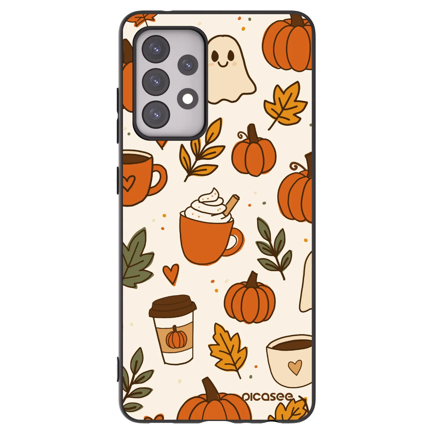 Picasee Μαύρη θήκη σιλικόνης για Samsung Galaxy A52 5G A525F - Fall vibes