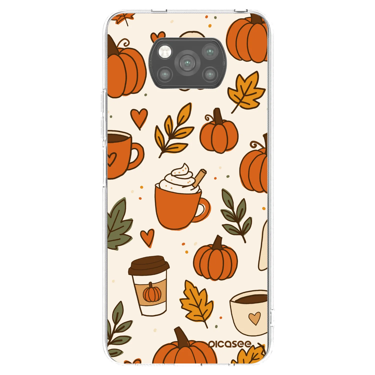 Picasee Μαύρη θήκη σιλικόνης για Xiaomi Poco X3 Pro - Fall vibes