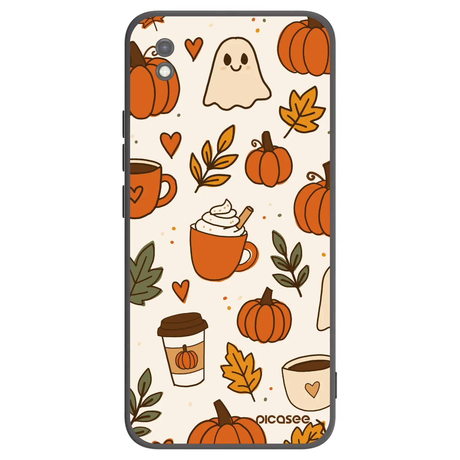 Picasee Μαύρη θήκη σιλικόνης για Xiaomi Redmi 9AT - Fall vibes