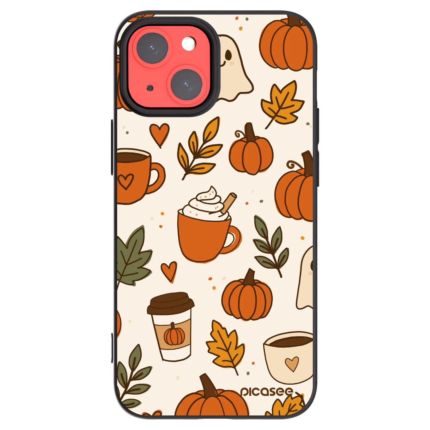 Picasee Μαύρη θήκη σιλικόνης για Apple iPhone 13 mini - Fall vibes