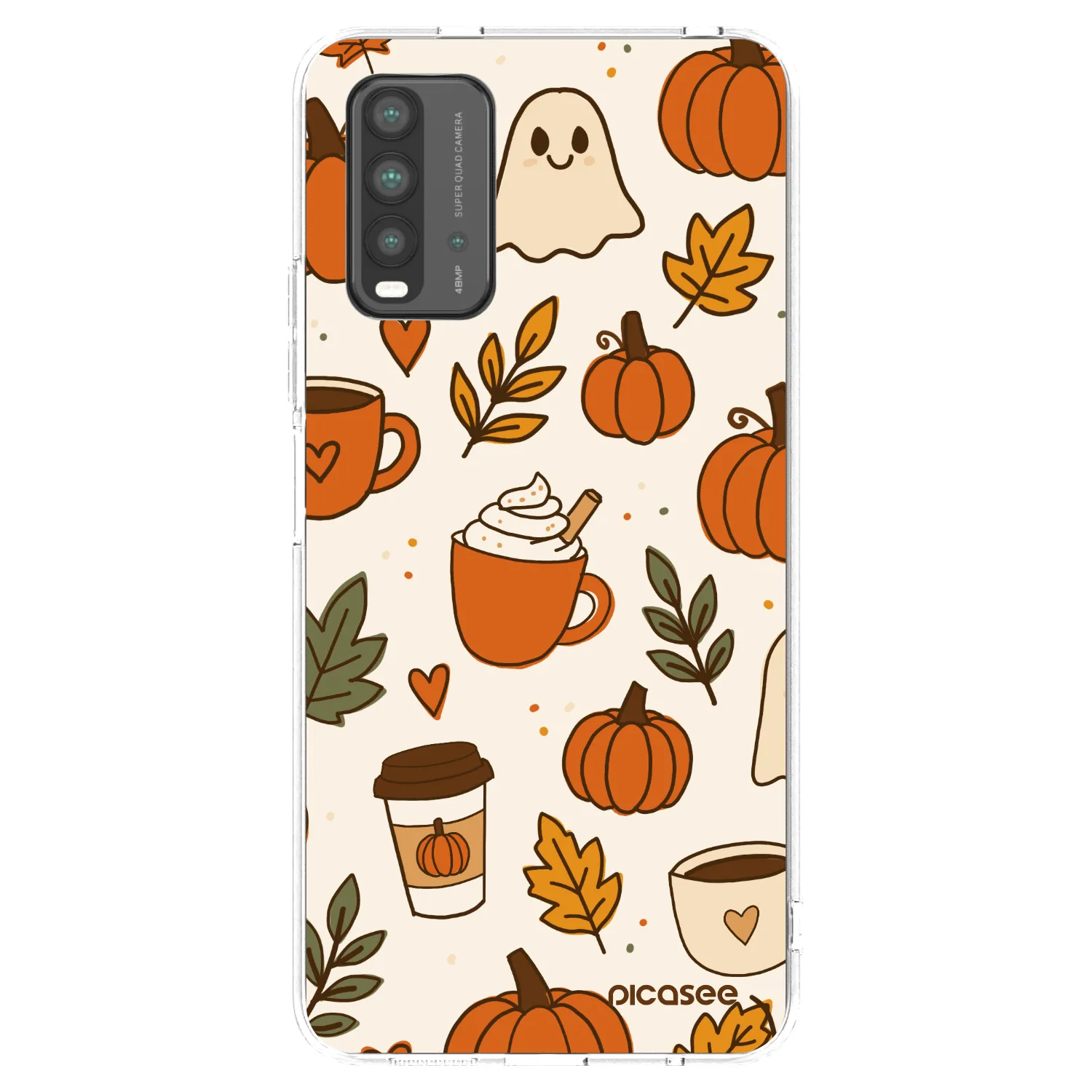 Picasee Μαύρη θήκη σιλικόνης για Xiaomi Redmi 9T - Fall vibes