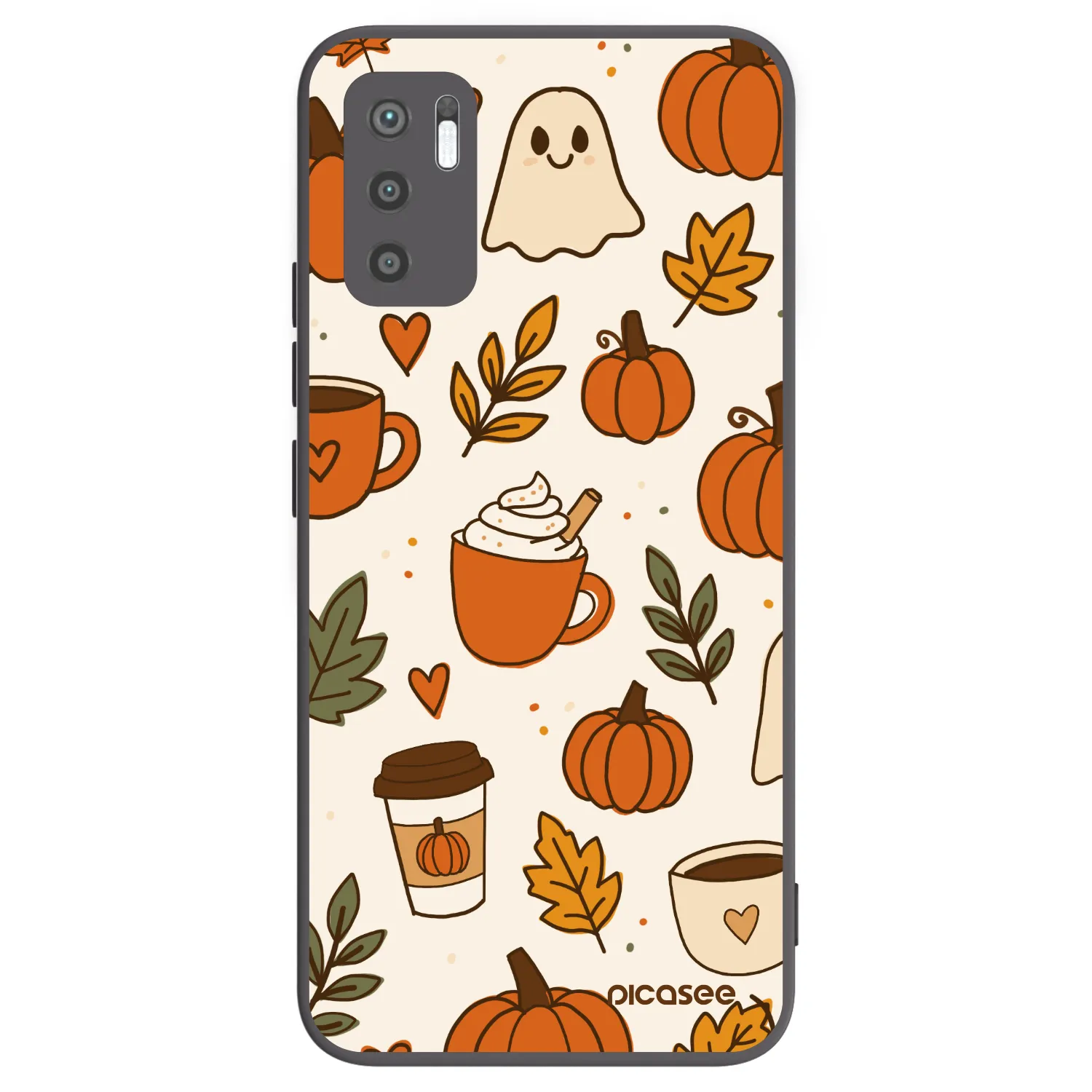 Picasee Μαύρη θήκη σιλικόνης για Xiaomi Redmi Note 10 5G - Fall vibes