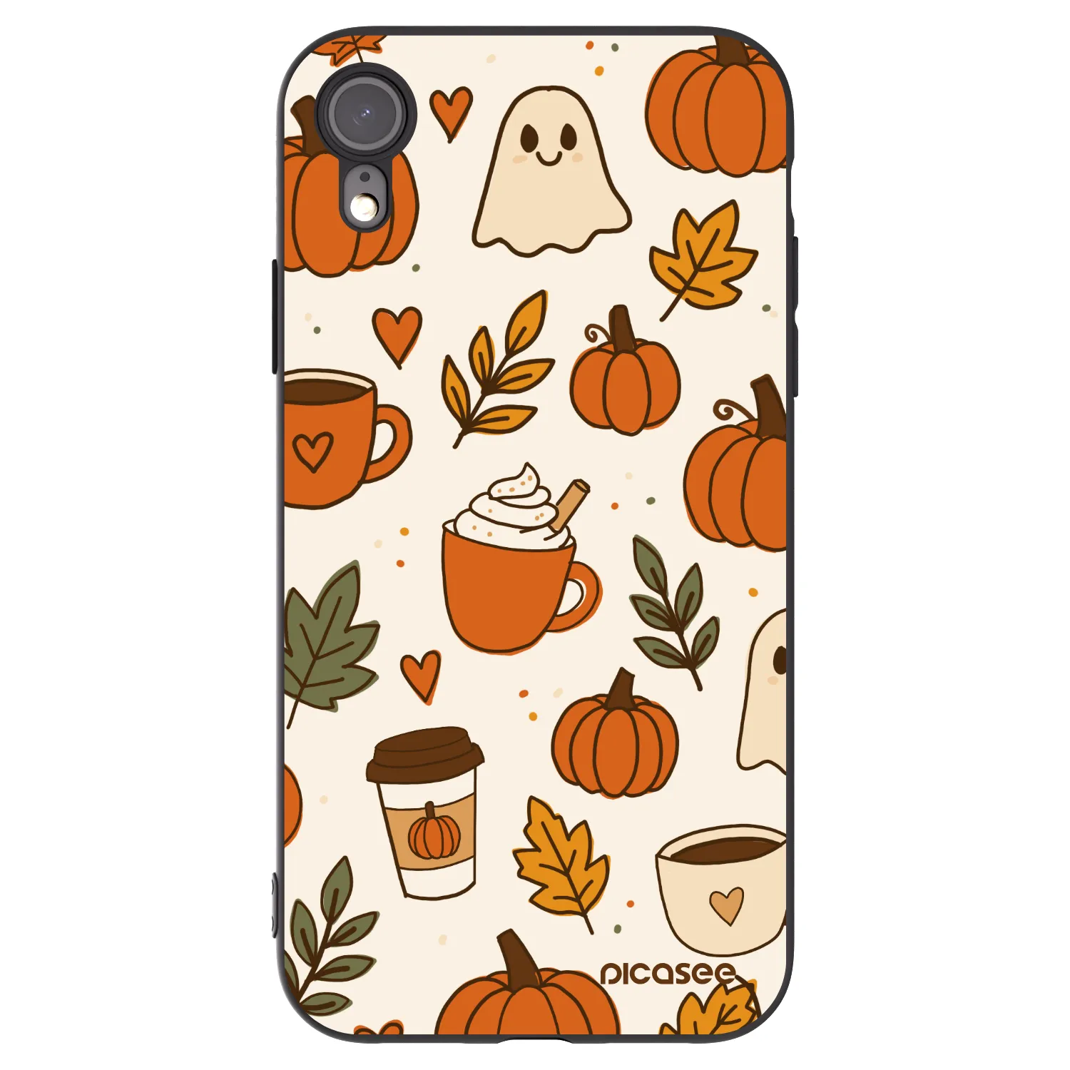 Picasee Μαύρη θήκη σιλικόνης για Apple iPhone XR - Fall vibes