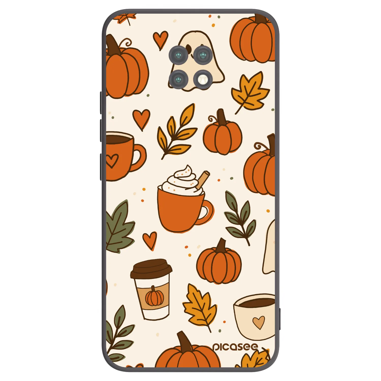 Picasee Μαύρη θήκη σιλικόνης για Xiaomi Redmi Note 9T - Fall vibes