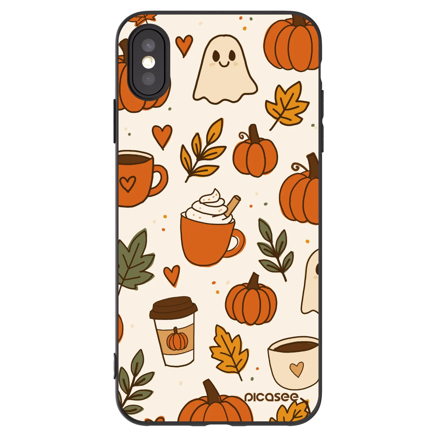 Picasee Μαύρη θήκη σιλικόνης για Apple iPhone XS Max - Fall vibes