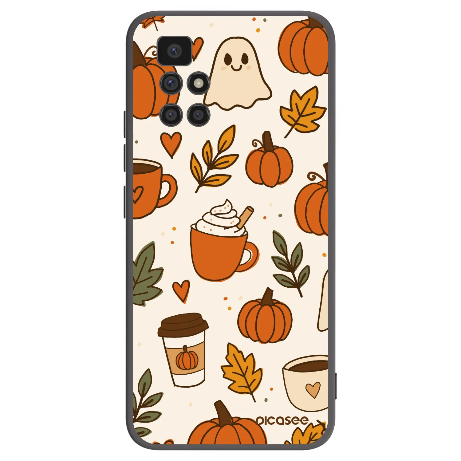 Picasee Μαύρη θήκη σιλικόνης για Xiaomi Redmi 10 - Fall vibes
