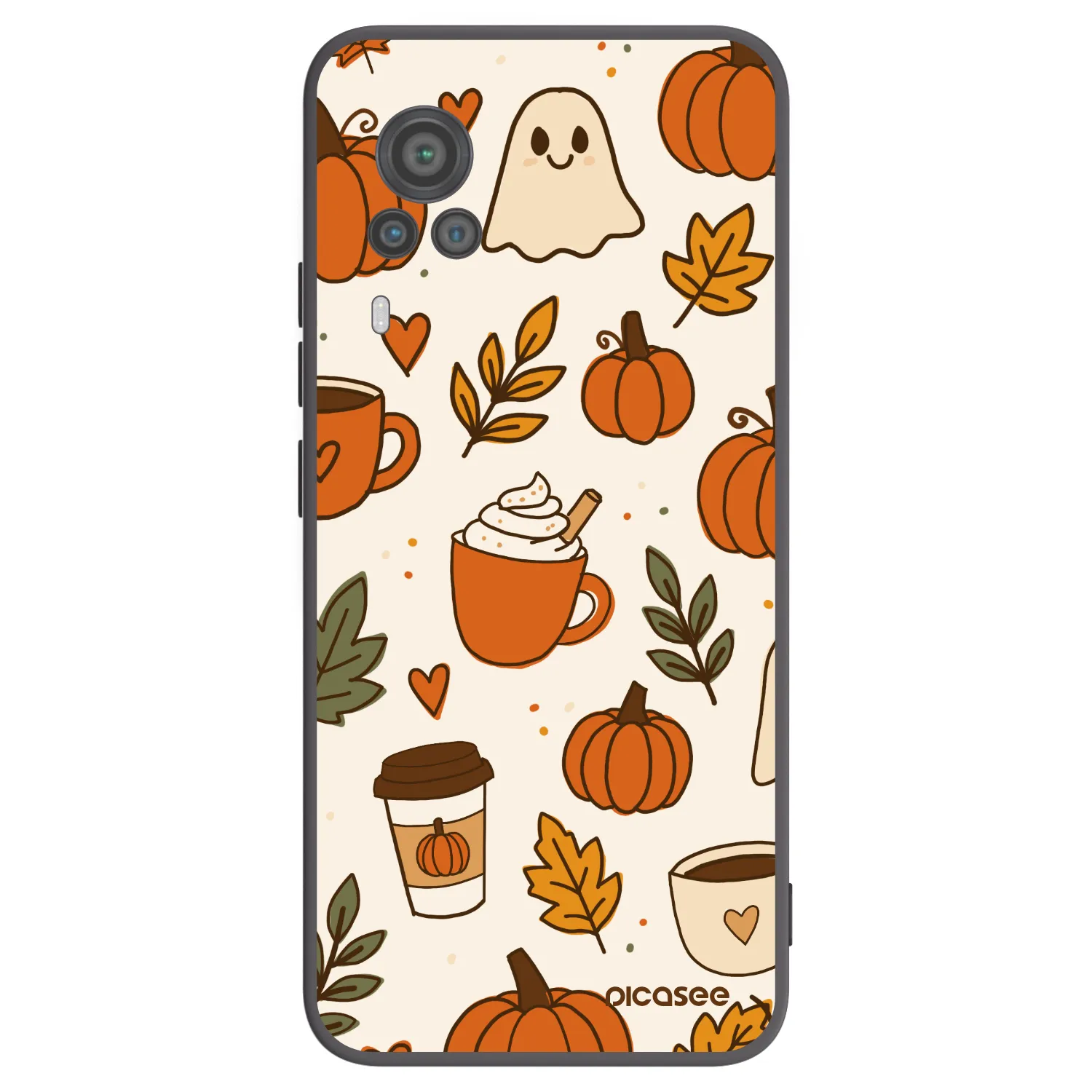 Picasee Μαύρη θήκη σιλικόνης για Vivo X60 Pro 5G - Fall vibes