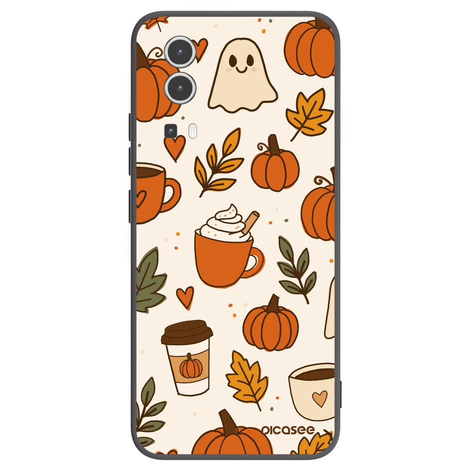 Picasee Μαύρη θήκη σιλικόνης για Vivo Y72 5G - Fall vibes