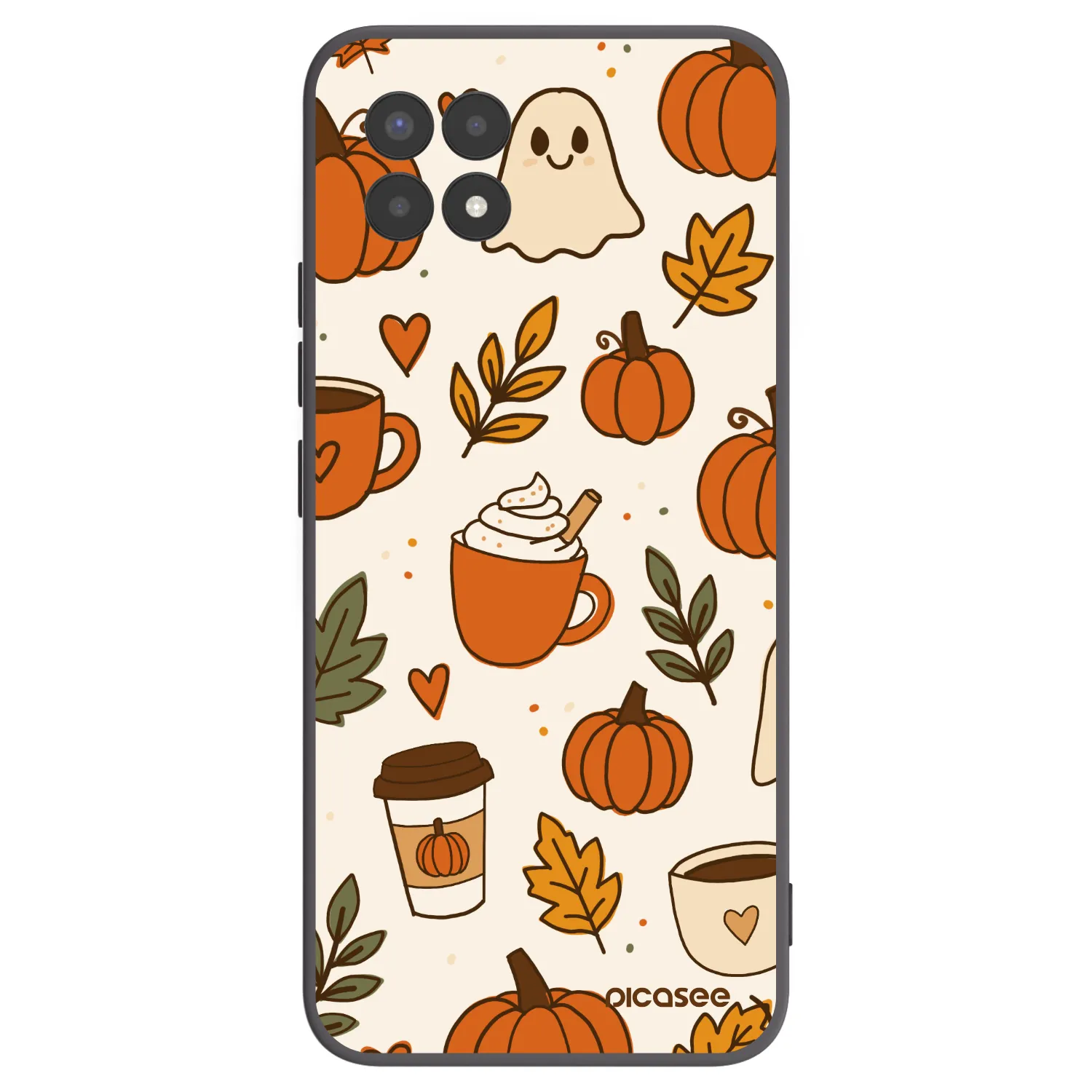 Picasee Μαύρη θήκη σιλικόνης για Realme 8i - Fall vibes