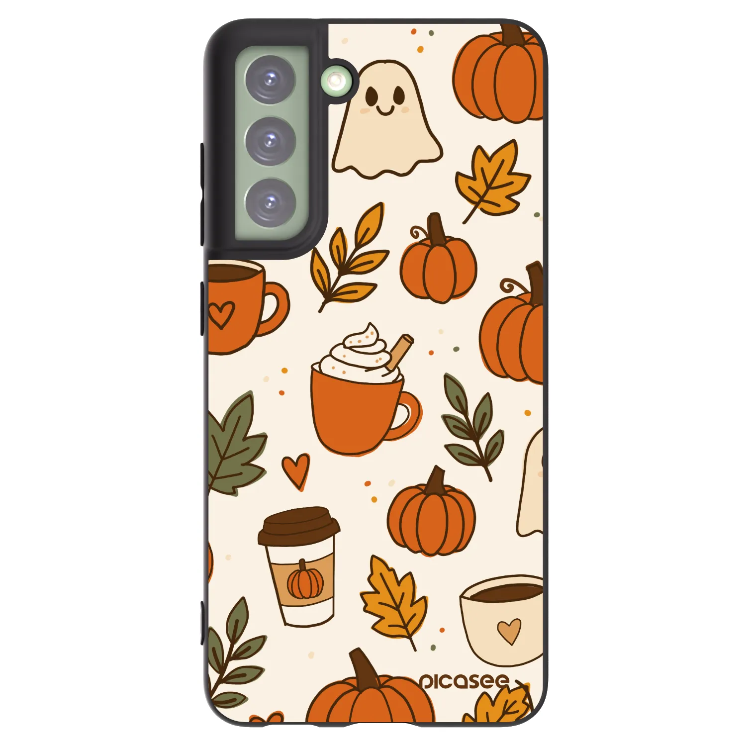 Picasee Μαύρη θήκη σιλικόνης για Samsung Galaxy S21 FE 5G - Fall vibes