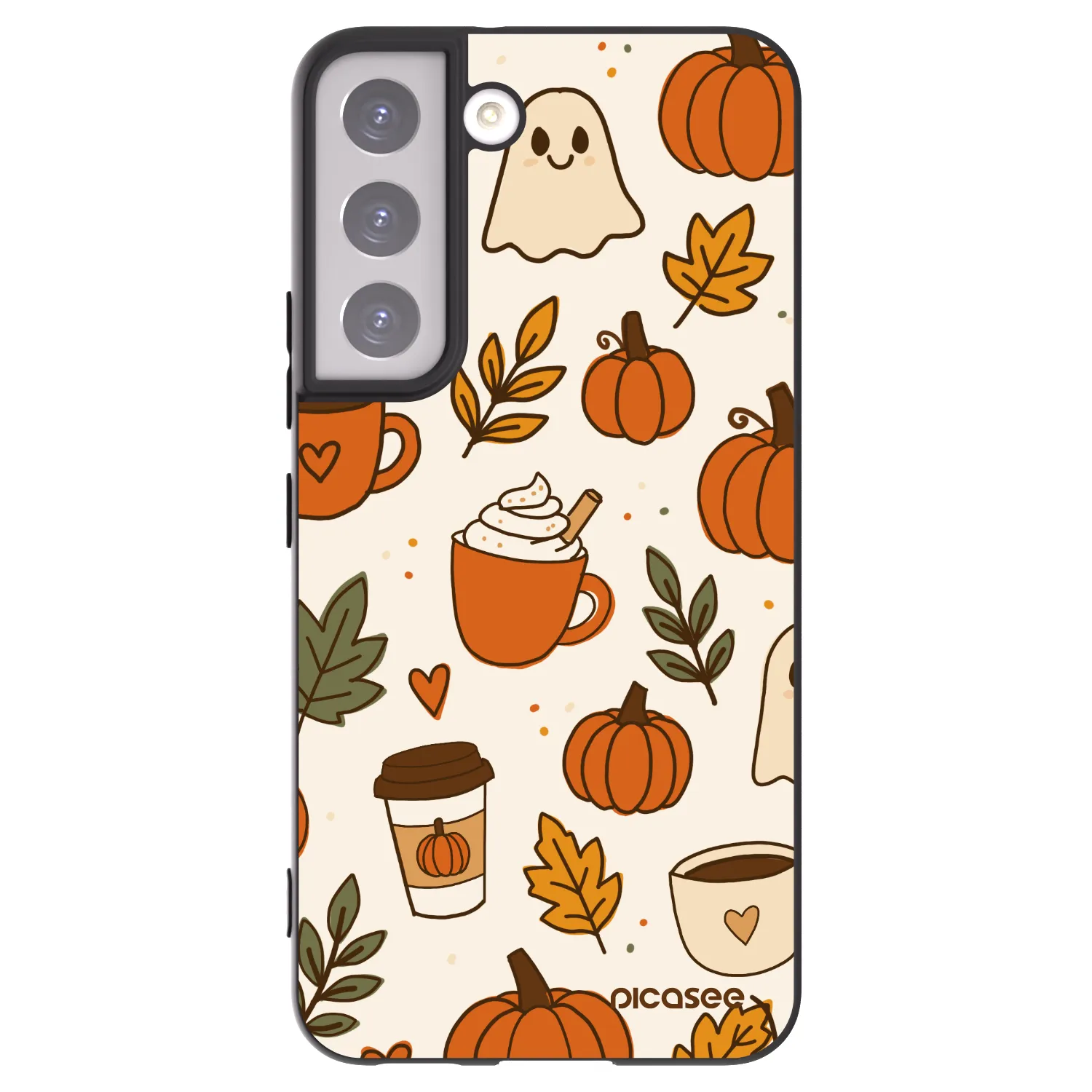 Picasee Μαύρη θήκη σιλικόνης για Samsung Galaxy S22 5G - Fall vibes