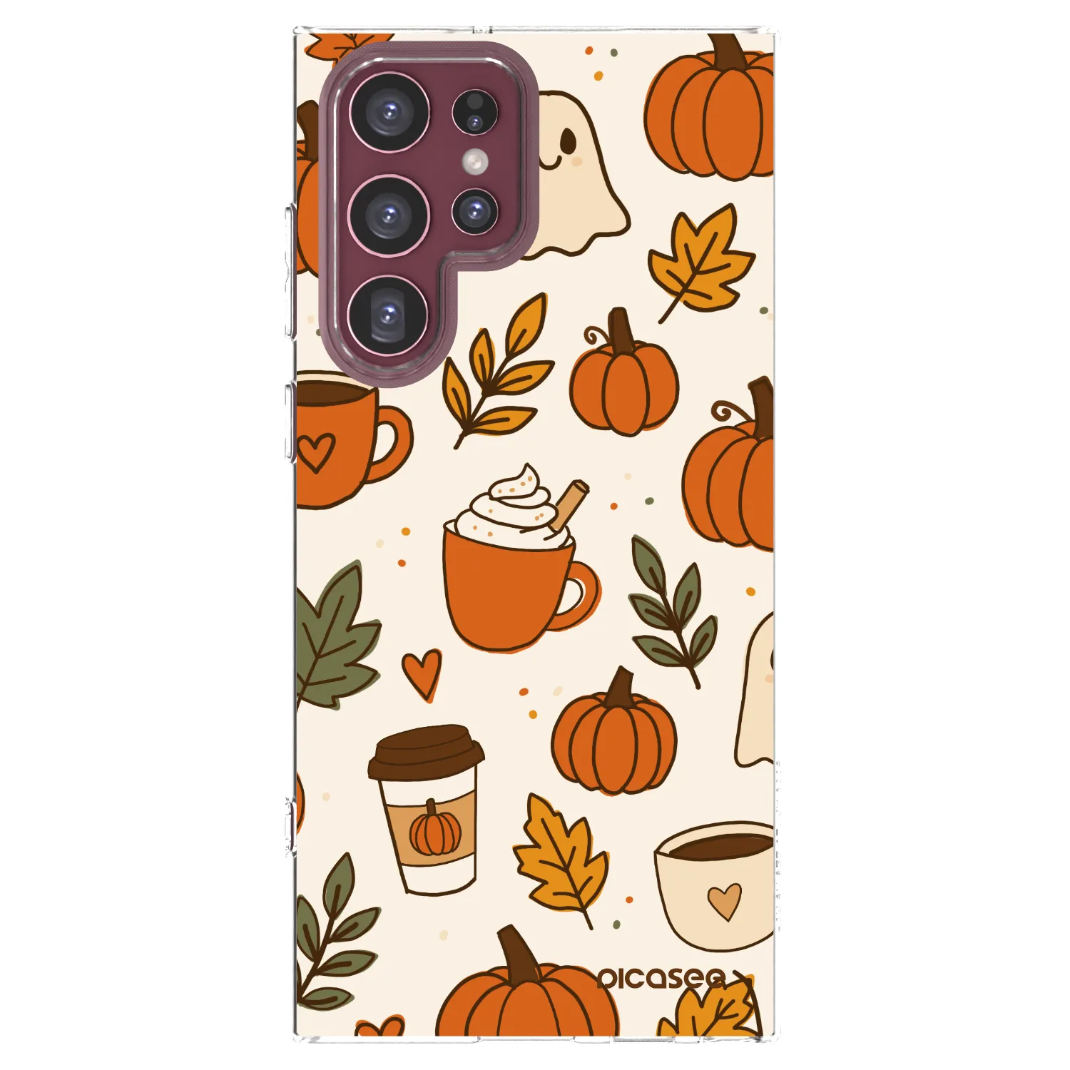 Picasee διαφανής θήκη σιλικόνης Samsung Galaxy S22 Ultra 5G - Fall vibes