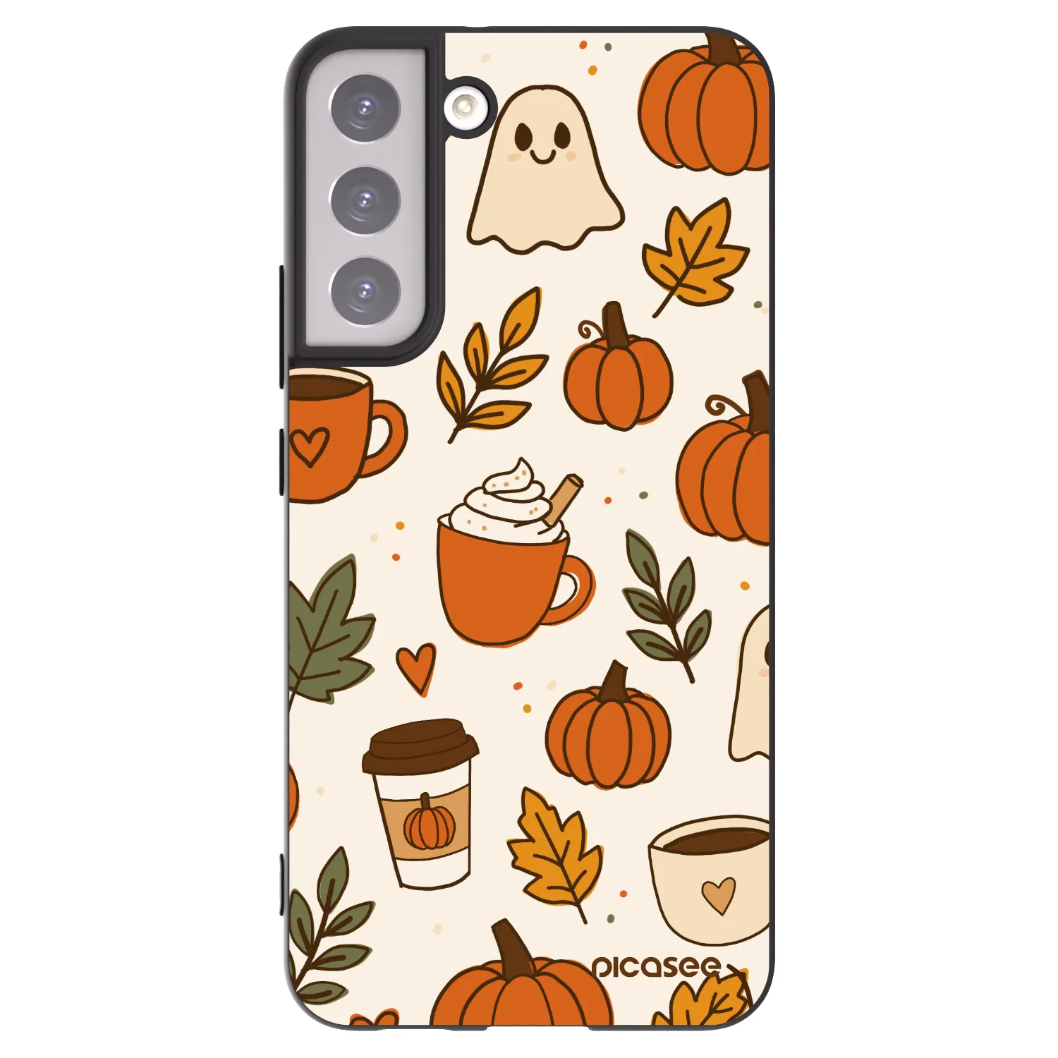 Picasee Μαύρη θήκη σιλικόνης για Samsung Galaxy S22+ 5G - Fall vibes