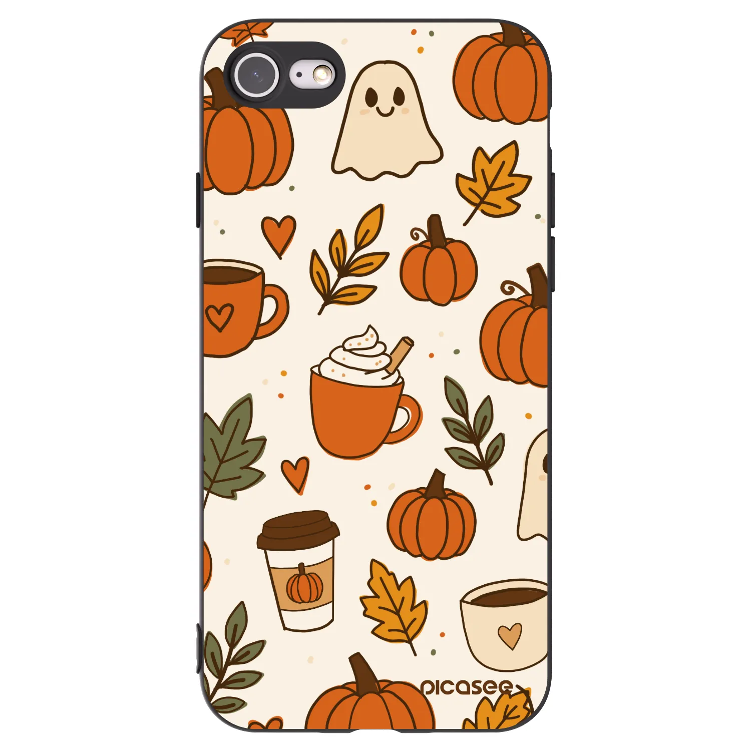 Picasee Μαύρη θήκη σιλικόνης για Apple iPhone SE 2022 - Fall vibes