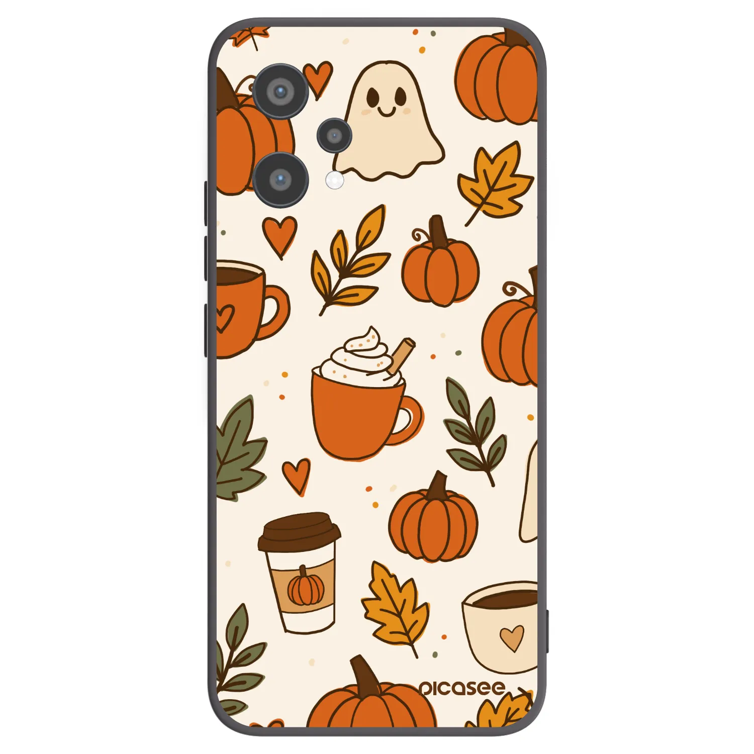 Picasee Μαύρη θήκη σιλικόνης για Realme 9 Pro 5G - Fall vibes