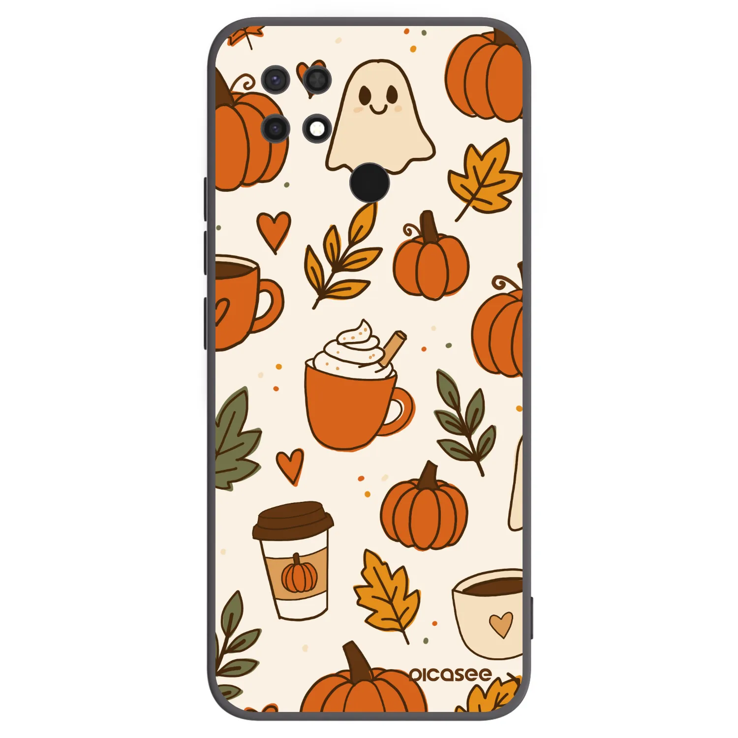 Picasee Μαύρη θήκη σιλικόνης για Xiaomi Redmi 10C - Fall vibes