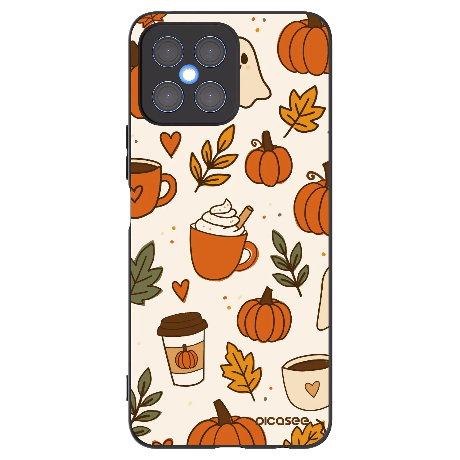 Picasee Μαύρη θήκη σιλικόνης για Honor X8 4G - Fall vibes