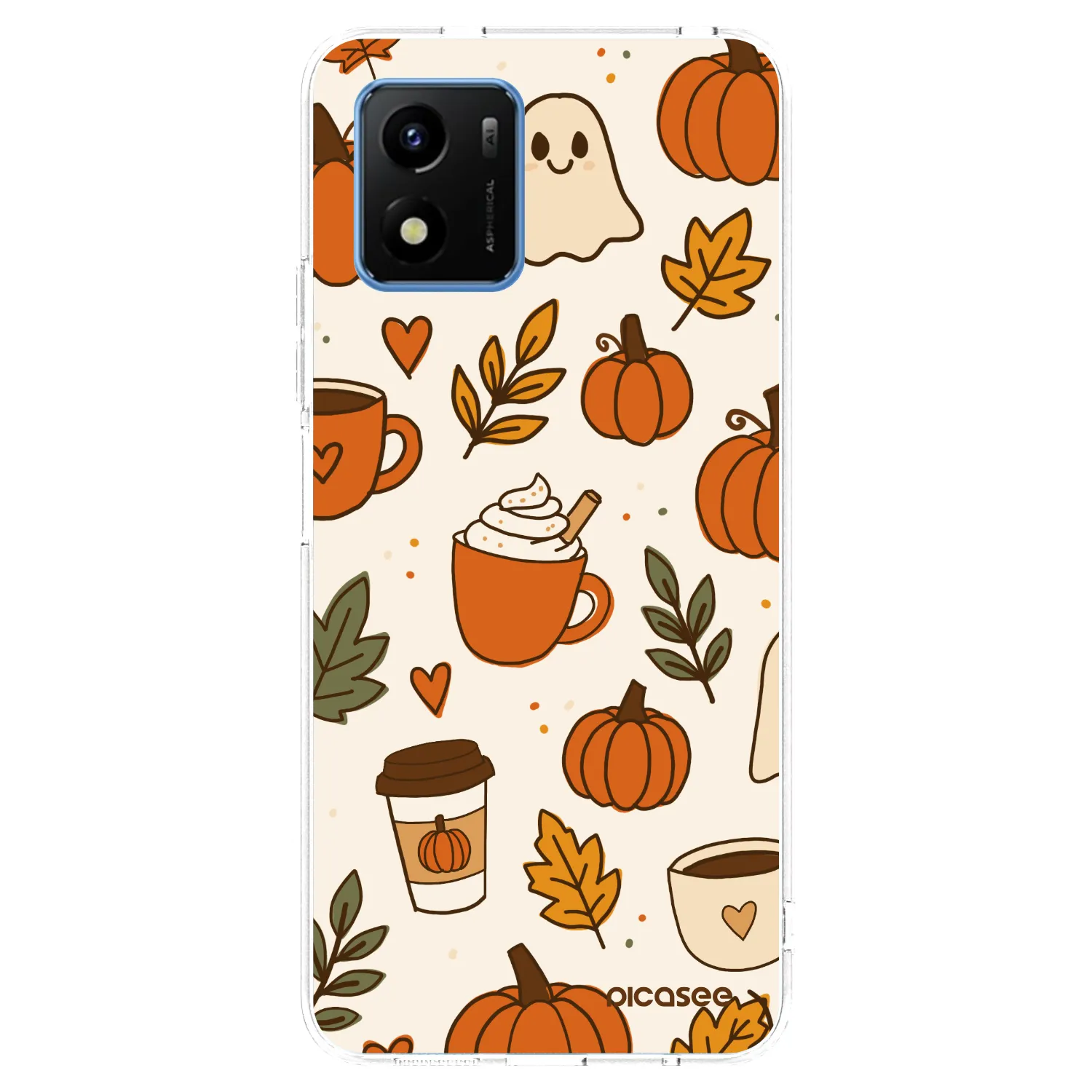 Picasee διαφανής θήκη σιλικόνης Vivo Y01 - Fall vibes