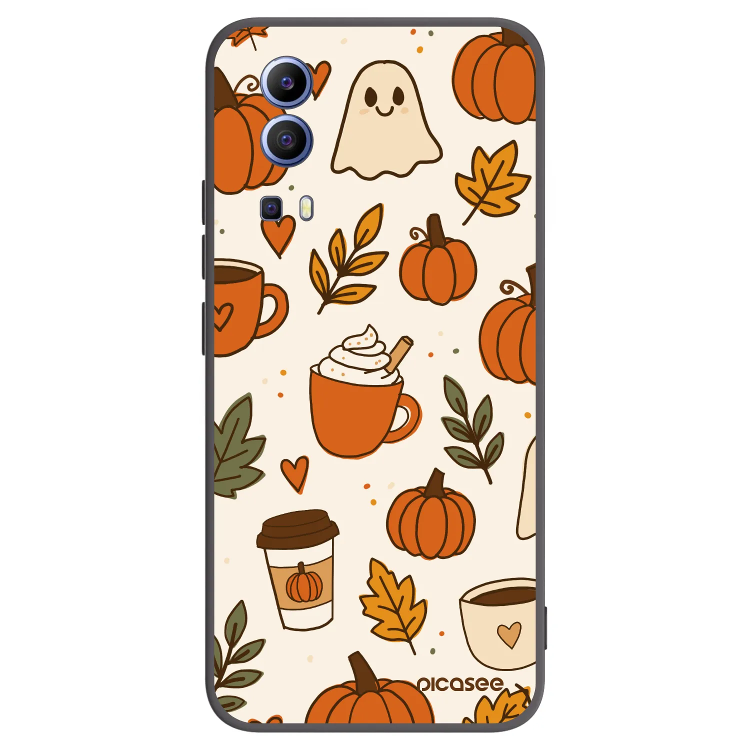 Picasee Μαύρη θήκη σιλικόνης για Vivo Y52 5G - Fall vibes