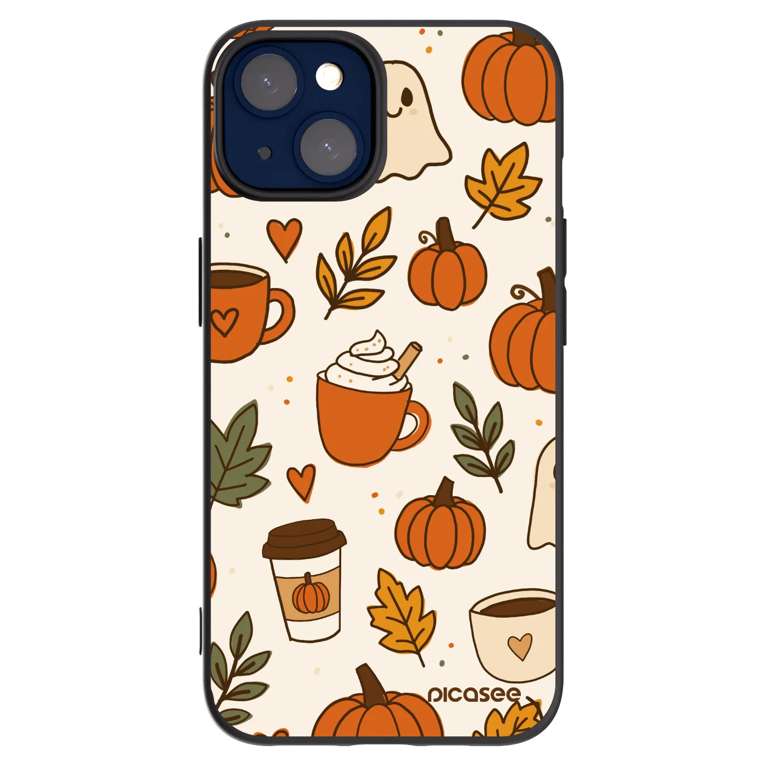Picasee Μαύρη θήκη σιλικόνης για Apple iPhone 14 - Fall vibes