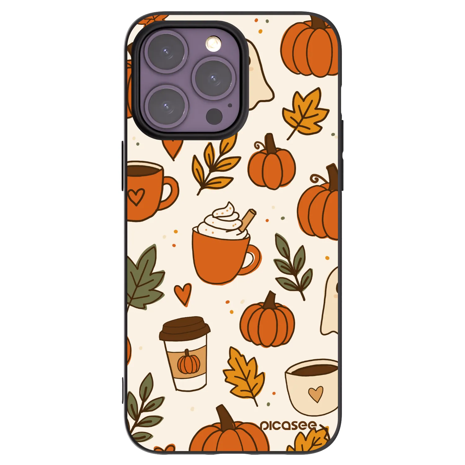 Picasee Μαύρη θήκη σιλικόνης για Apple iPhone 14 Pro Max - Fall vibes
