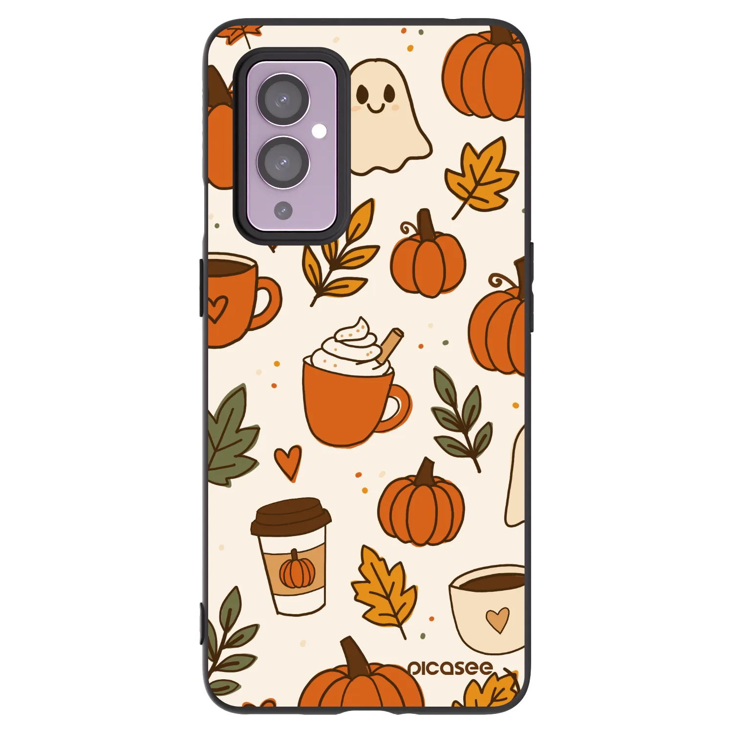 Picasee Μαύρη θήκη σιλικόνης για OnePlus 9 - Fall vibes