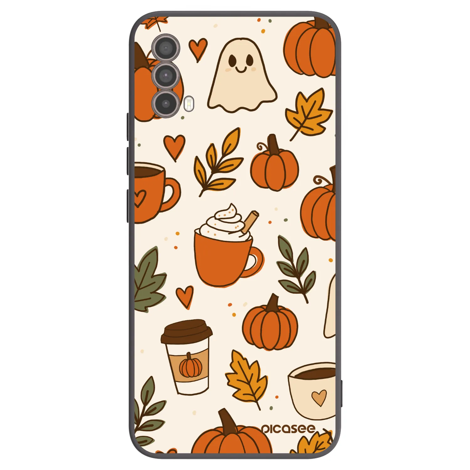 Picasee Μαύρη θήκη σιλικόνης για Motorola Moto E40 - Fall vibes