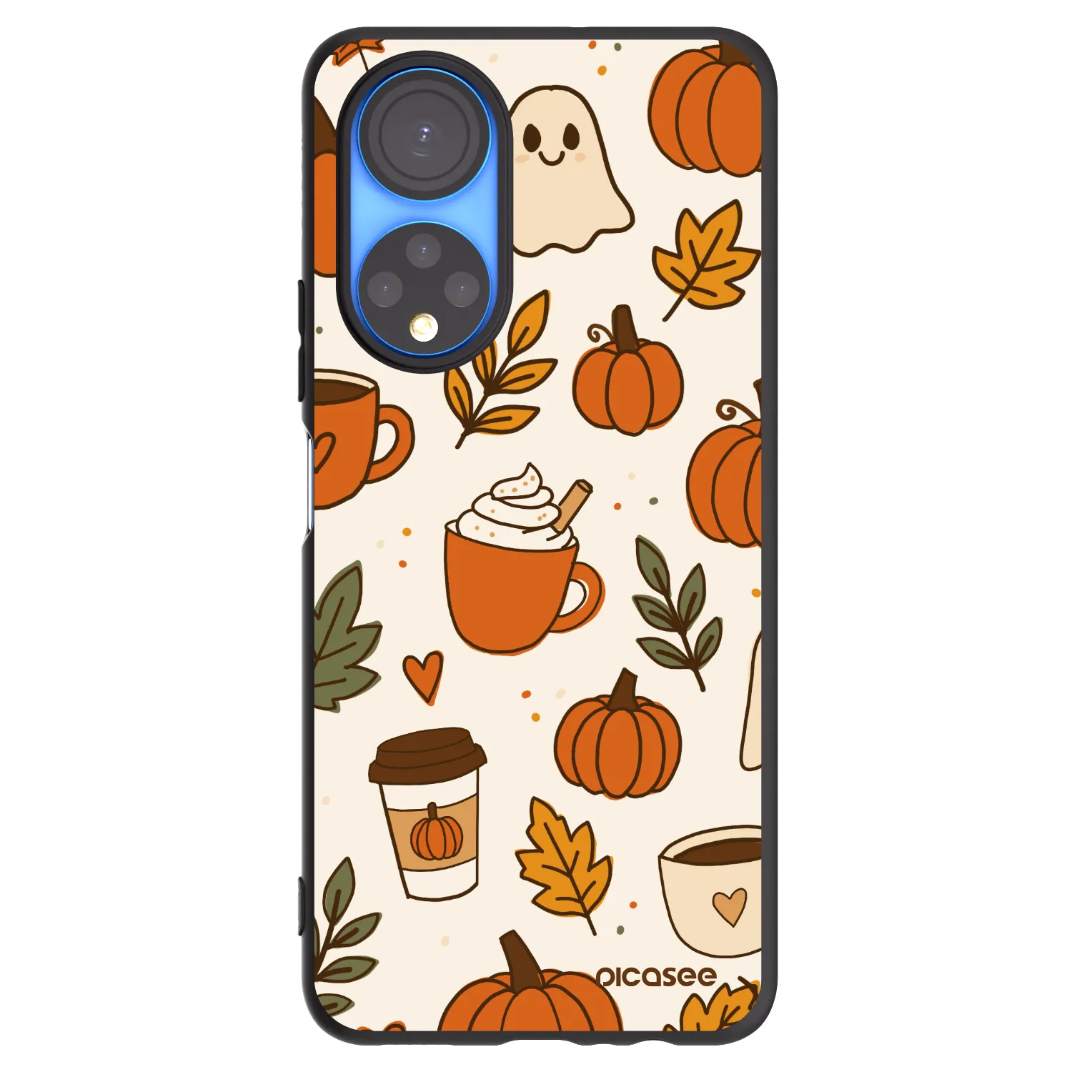 Picasee Μαύρη θήκη σιλικόνης για Honor X7 - Fall vibes