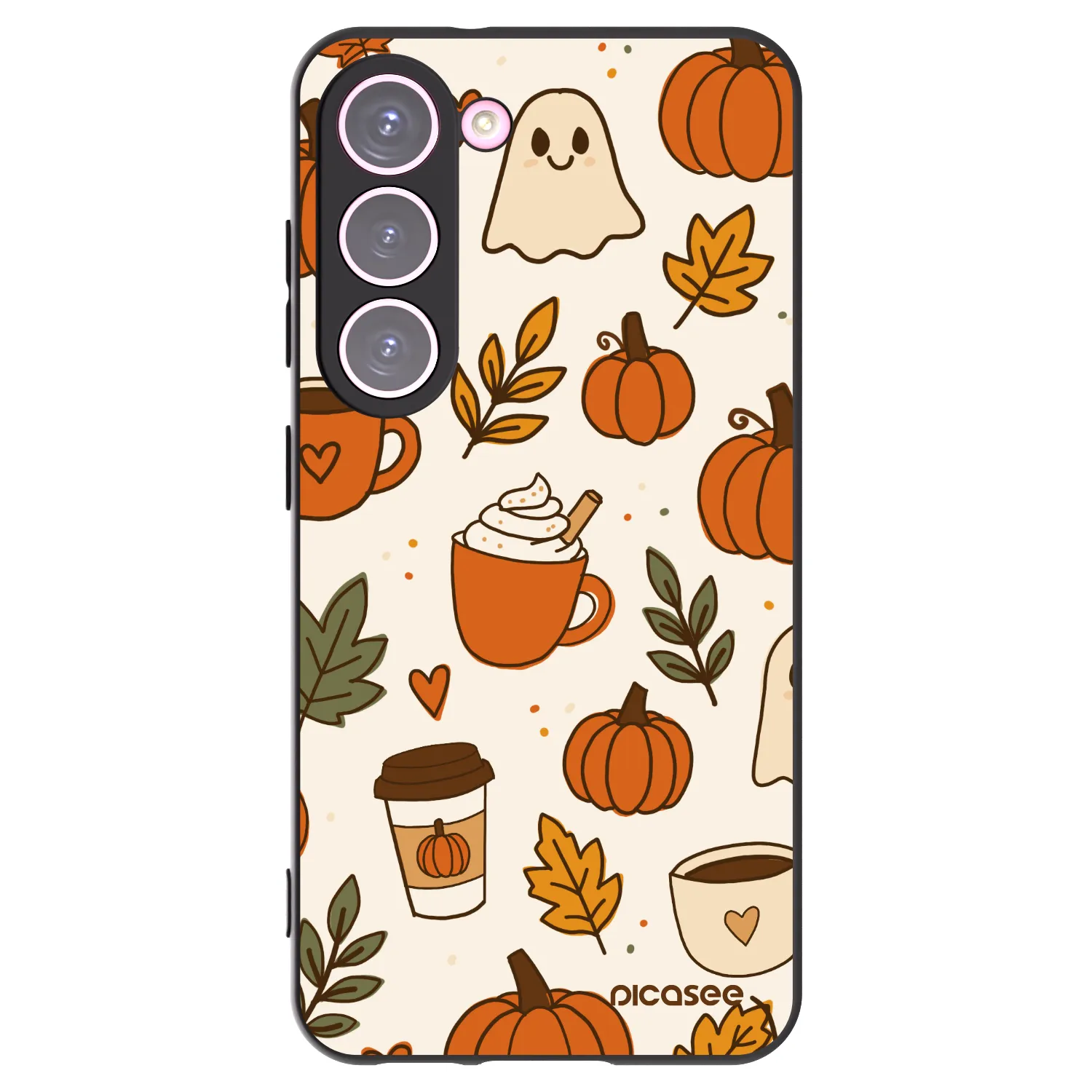 Picasee Μαύρη θήκη σιλικόνης για Samsung Galaxy S23 5G - Fall vibes